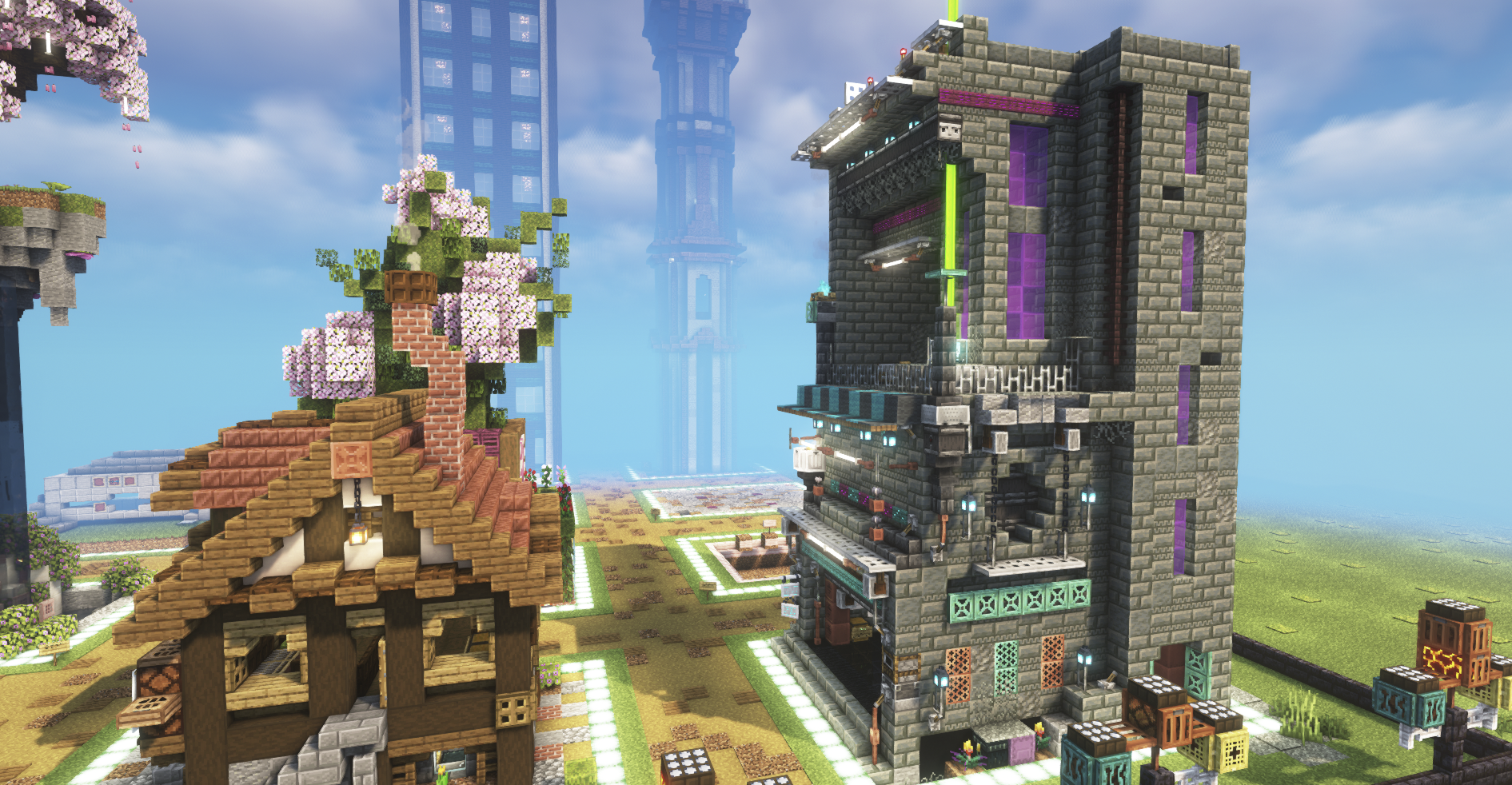 Minecraft Interior with Signs